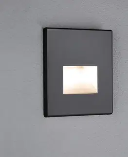 Nástěnná vestavná svítidla Paulmann Paulmann LED nástěnné zapuštěné světlo Edge, černá