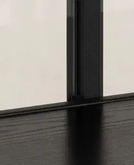 Regály a poličky Actona Vitrína Seaford 152,4x86,4 cm černá