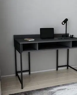 Kancelářské a psací stoly Psací stůl ALMA černý antracit