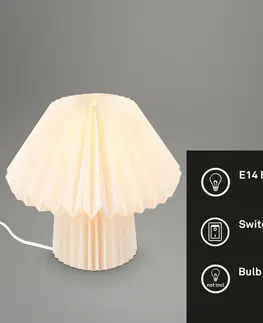 Lampy na noční stolek BRILONER Papírová stolní lampa 27 cm 1x E14 max. 6 W bílé BRILO 7492016