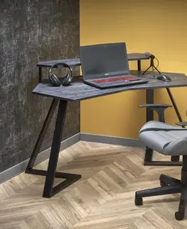 Pracovní stoly PC stůl FORKS Halmar