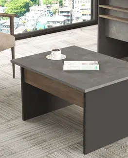 Konferenční stolky Konferenční stolek VS2 hnědý šedý antracit