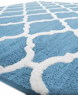 Koberce a koberečky Tutumi Plyšový koberec Clover Baroc modrý, velikost 120x170
