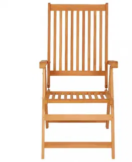 Zahradní židle Zahradní židle 6 ks teak / látka Dekorhome Červená / bílá