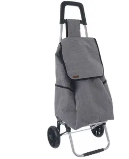 Nákupní tašky a košíky Orion Nákupní taška na kolečkách Styl šedá, 30 x 22 x 53 cm
