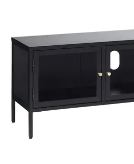 TV stolky Furniria Designový TV stolek Joey 132 cm černý