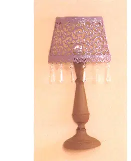 Ložnice|Bytové doplňky Nástěnná dekorativní kovová lampa fialová/hnědá
