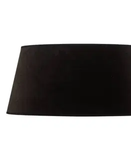 Stínidlo na lampu Duolla Výška kuželového stínidla 22,5 cm, černá/zlatá