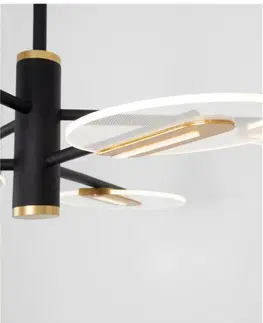 Designová závěsná svítidla NOVA LUCE závěsné svítidlo GENTI černý a zlatý hliník a akryl LED 42W 230V 3000K IP20 9545406