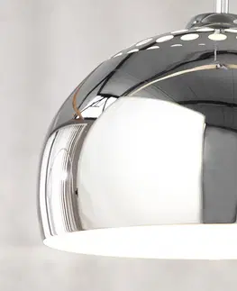 Luxusní designové závěsné lampy Estila Moderní designové závěsné svítidlo Chrome Ball