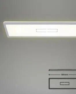LED stropní svítidla BRILONER Slim svítidlo LED panel, 58 cm, 2700 lm, 22 W, stříbrná BRI 3394-014