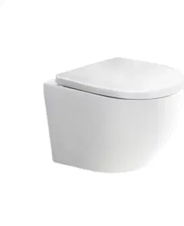 Koupelna MEREO WC závěsné kapotované, RIMLESS, 490x370x360, keramické, vč. sedátka CSS115SN VSD82S2