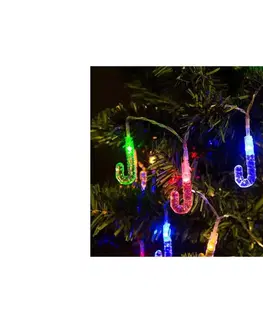 Vánoční dekorace  LED Vánoční řetěz 20xLED 2,25m multicolor hůlka 