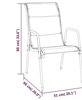 Zahradní křesla a židle Zahradní židle 2 ks Dekorhome