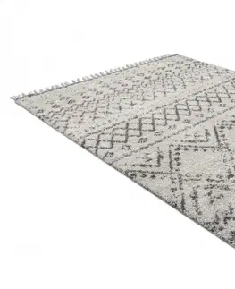 Koberce a koberečky Dywany Lusczow Kusový shaggy koberec BERBER RABAT krémový, velikost 160x220