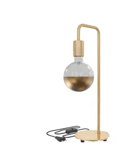 Stolní lampy Calex Calex U-Line stolní lampa s kabelem 1,5 m, zlatá