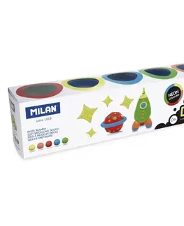 Hračky MILAN - Plastelína Soft Dough neonové barvy sada 5ks