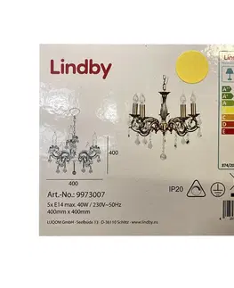 Svítidla Lindby Lindby - Lustr na řetězu KORA 5xE14/40W/230V 
