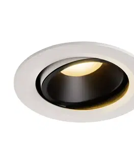 LED podhledová svítidla SLV BIG WHITE NUMINOS MOVE DL L vnitřní LED zápustné stropní svítidlo bílá/černá 2700 K 40° otočné a výkyvné 1003640