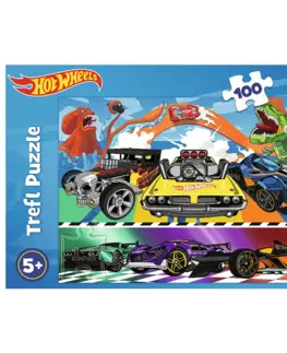 Hračky puzzle TREFL - Puzzle 100 dílků - Rychlostní auta / Hot Wheels