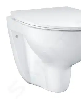 Záchody GROHE Bau Ceramic Závěsné WC se sedátkem Slim, softclose, rimless, alpská bílá 39899000