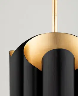 Designová nástěnná svítidla HUDSON VALLEY nástěnné svítidlo BANKS ocel zlatá/černá E27 2x40W 8500-GL/BK-CE