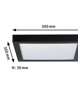 LED stropní svítidla PAULMANN LED Panel Abia hranaté 300x300mm 22W 2.700K černá mat 709.85