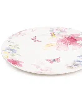 Talíře Porcelánový talíř Flower, 20 cm