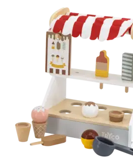 Hračky TRYCO - Dřevěný zmrzlinový stánek