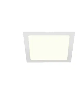 LED podhledová svítidla SLV BIG WHITE SENSER 24 DL vnitřní LED stropní zápustné svítidlo hranaté bílé, 4000 K 1004699