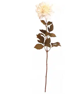 Květiny Umělá jiřina, v. 60 cm, krémová