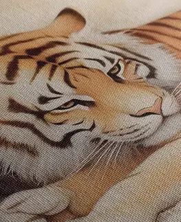 Zasněná zvířátka Obraz zasněný tygr