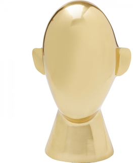 Dekorativní předměty KARE Design Dekorace Abstract Face - zlatá, 28cm