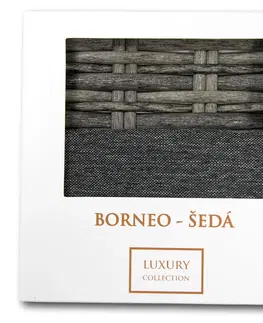 Vzorky luxusních setů z umělého ratanu DEOKORK Vzorky sestavy BORNEO LUXURY šedá