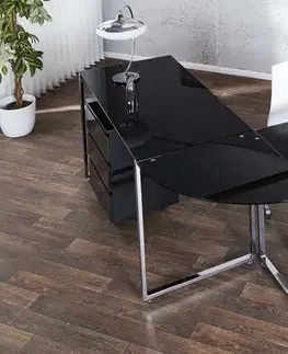 Psací stoly LuxD Kancelářský stůl Atelier černý
