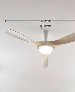 Stropní ventilátory se světlem Starluna Starluna Borga LED strop ventilátor 3 lopatky bílá