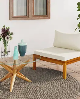 Zahradní křesla a židle Modulární zahradní křeslo DITA Dekorhome Krémová