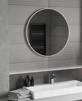 Koupelnová zrcadla MEXEN Loft zrcadlo 80 cm, bílý rám 9850-080-080-000-20