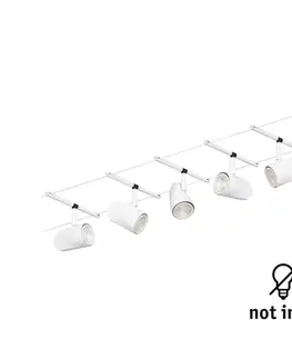 Lankové systémy osvětlení Paulmann Paulmann Cup lankový systém základní 5zdrojů bílá