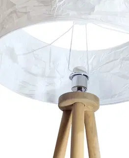 Svítidla TP Living Stojací lampa LAURA 50 cm mořená borovice/bílá