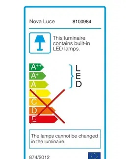 LED stropní svítidla Nova Luce Moderní úzké stropní LED svítidlo Gap v bílé a černé barvě - 50 W LED, 2750 lm, pr. 510 x 90 mm, černá NV 8100984