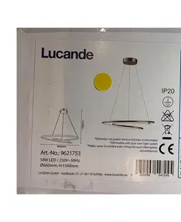 Svítidla Lucande Lucande - LED Stmívatelný lustr na lanku MIRASU LED/58W/230V 
