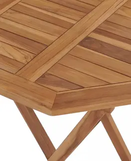 Zahradní stolky Skládací zahradní stolek 60x60 cm teaková dřevo Dekorhome