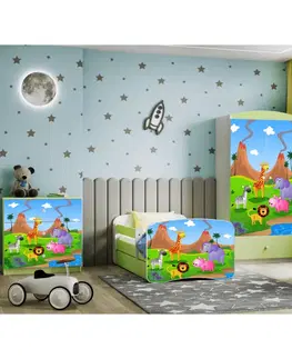 Dětský nábytek Kocot kids Dětská skříň Babydreams 90 cm safari zelená