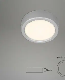 LED stropní svítidla BRILONER LED stropní svítidlo, pr. 12 cm, 7 W, matný chrom BRILO 7089-414