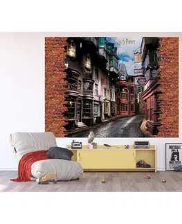 Tapety Dětská fototapeta Harry Potter Diagon Alley 252 x 182 cm, 4 díly