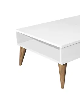 Konferenční stolky Sofahouse Designový konferenční stolek Zenda 90 cm bílý