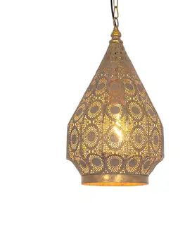 Zavesna svitidla Orientální závěsná lampa zlatá 26 cm - Mauglí
