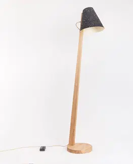 Stojací lampy Almut von Wildheim ALMUT 1411 stojací lampa oblá Ø30cm korek