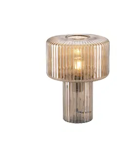 Stolni lampy Designová stolní lampa jantarové sklo - Andro